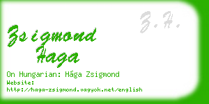 zsigmond haga business card